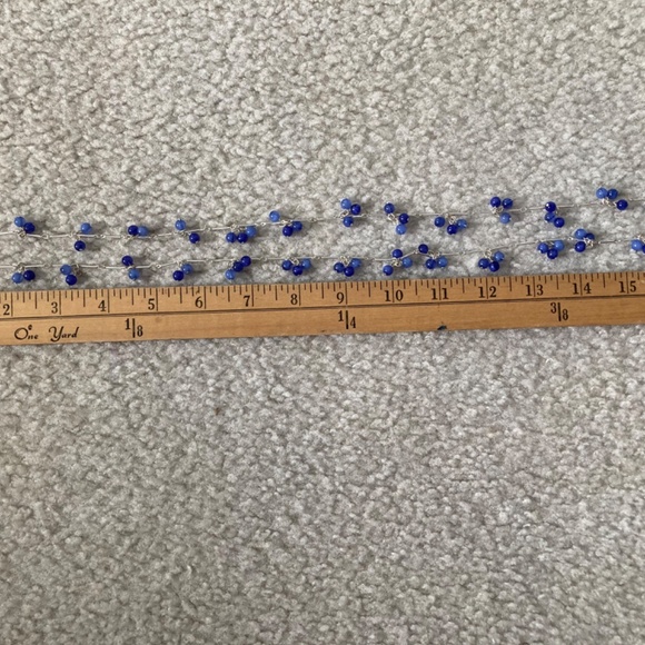 Chaps necklace in silver and blue. - Picture 3 of 3